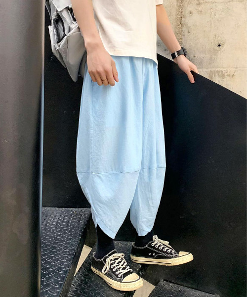 neos（ネオス）の「【neos -addictive design-】バルーンシルエット フレンチリネン アンクル クロップド サルエルパンツ（その他パンツ・メンズ・ホワイト/ブラック/ベージュ/ネイビー/カーキ/サックスブルー/ピンク/ブラック系その他/ブルー系その他/ブラック系その他2・MEDIUM/LARGE/X-LARGE/XX-LARGE/XXX-LARGE/XXXXX-LARGE/XXXX-LARGE）」の16枚目の写真