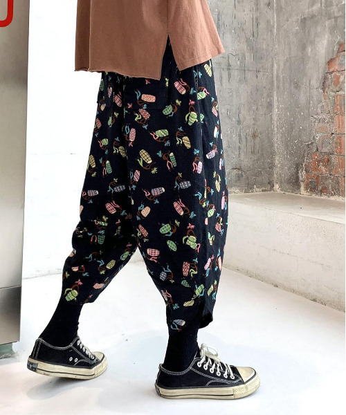 neos（ネオス）の「【neos -addictive design-】バルーンシルエット フレンチリネン アンクル クロップド サルエルパンツ（その他パンツ・メンズ・ホワイト/ブラック/ベージュ/ネイビー/カーキ/サックスブルー/ピンク/ブラック系その他/ブルー系その他/ブラック系その他2・MEDIUM/LARGE/X-LARGE/XX-LARGE/XXX-LARGE/XXXXX-LARGE/XXXX-LARGE）」の21枚目の写真