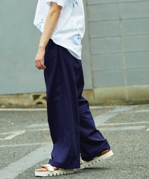 MAISON SPECIAL(メゾンスペシャル)の「【WEB限定】【ボトムを作り続け40年】《ユニセックスアイテム》富山県産カツラギウエストゴムワイドパンツ 【MAISON SPECIAL/メゾンスペシャル】(その他パンツ・メンズ・ラベンダー/ブラック/オレンジ/ブラウン/ブルー/ベージュ/カーキ・46/44/48)」の5枚目の写真