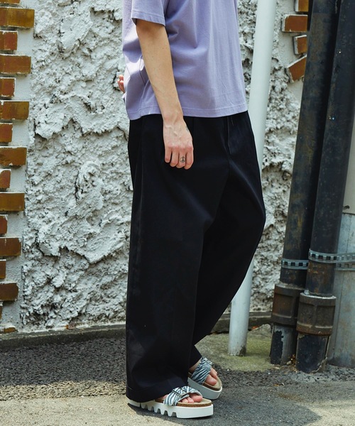 MAISON SPECIAL(メゾンスペシャル)の「【WEB限定】【ボトムを作り続け40年】《ユニセックスアイテム》富山県産カツラギウエストゴムワイドパンツ 【MAISON SPECIAL/メゾンスペシャル】(その他パンツ・メンズ・ラベンダー/ブラック/オレンジ/ブラウン/ブルー/ベージュ/カーキ・46/44/48)」の2枚目の写真