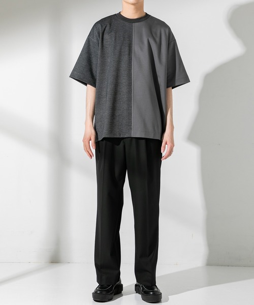UNITED TOKYO(ユナイテッドトウキョウ)の「バイカラーチェックTシャツ/ビックシルエット(Tシャツ/カットソー・メンズ・ネイビー/グレー・1/2/3)」の15枚目の写真