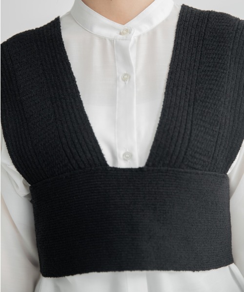 LOWRYS FARM(ローリーズファーム)の「ブークレコンニットビスチェ 886305(ベスト・レディース・ブラック/グリーン/アイボリー・FREE)」の8枚目の写真