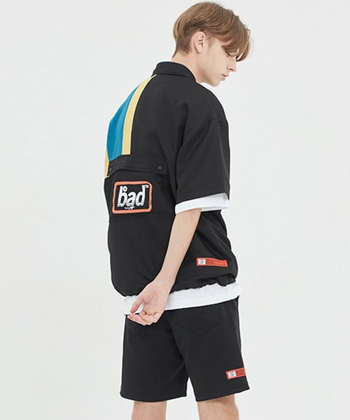 BAD IN BAD（ベド イン ベド）の「『BAD IN BAD』BACK POCKET POLO JERSEY/バックポケットポロジャージ/ポロシャツ（ポロシャツ・メンズ・ブラック・L）」の12枚目の写真