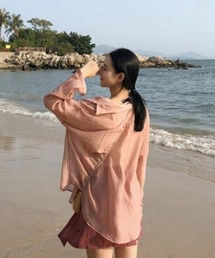 くすみカラーシアーシャツ