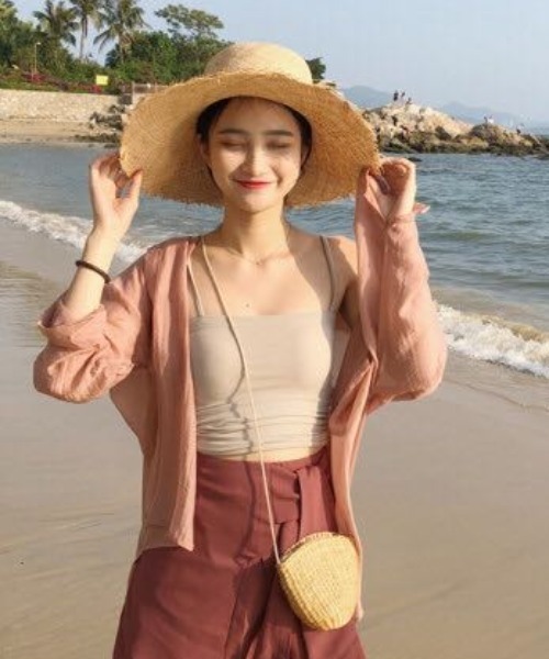 MANGROVE(マングローブ)の「くすみカラーシアーシャツ(シャツ/ブラウス・レディース・ホワイト/グリーン/ピンク・MEDIUM/LARGE)」の9枚目の写真