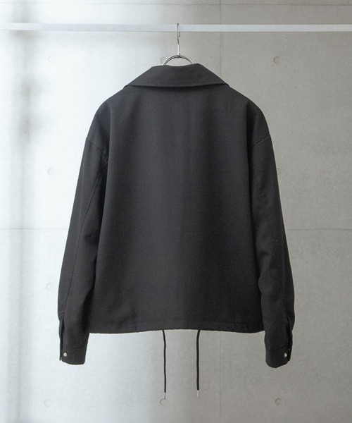 anown（アノン）の「フロントポケット袖ボリューム CPO オーバーサイズ ドロップショルダー ジャケット【ファッションインフルエンサーこめ×anown 限定コラボ】（ブルゾン・メンズ・ブラック/ベージュ/チェック・M/L）」の8枚目の写真