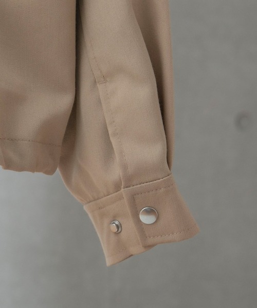 anown（アノン）の「フロントポケット袖ボリューム CPO オーバーサイズ ドロップショルダー ジャケット【ファッションインフルエンサーこめ×anown 限定コラボ】（ブルゾン・メンズ・ブラック/ベージュ/チェック・M/L）」の17枚目の写真