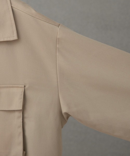 anown（アノン）の「フロントポケット袖ボリューム CPO オーバーサイズ ドロップショルダー ジャケット【ファッションインフルエンサーこめ×anown 限定コラボ】（ブルゾン・メンズ・ブラック/ベージュ/チェック・M/L）」の16枚目の写真