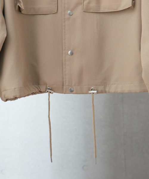 anown（アノン）の「フロントポケット袖ボリューム CPO オーバーサイズ ドロップショルダー ジャケット【ファッションインフルエンサーこめ×anown 限定コラボ】（ブルゾン・メンズ・ブラック/ベージュ/チェック・M/L）」の18枚目の写真