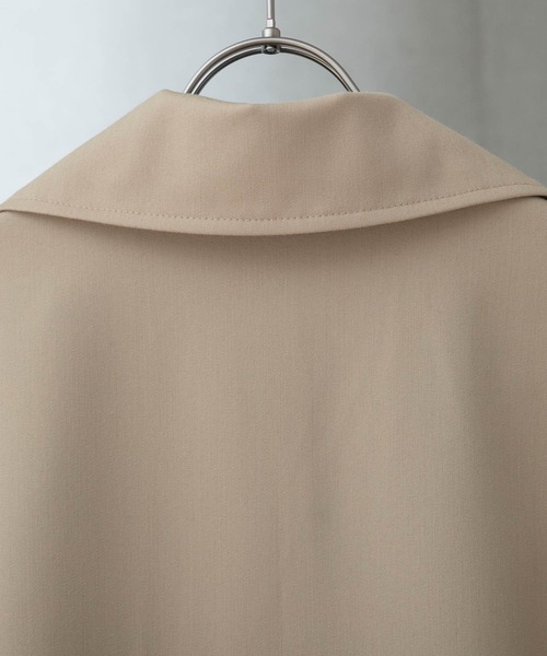 anown（アノン）の「フロントポケット袖ボリューム CPO オーバーサイズ ドロップショルダー ジャケット【ファッションインフルエンサーこめ×anown 限定コラボ】（ブルゾン・メンズ・ブラック/ベージュ/チェック・M/L）」の14枚目の写真