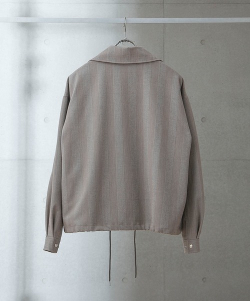 anown（アノン）の「フロントポケット袖ボリューム CPO オーバーサイズ ドロップショルダー ジャケット【ファッションインフルエンサーこめ×anown 限定コラボ】（ブルゾン・メンズ・ブラック/ベージュ/チェック・M/L）」の12枚目の写真