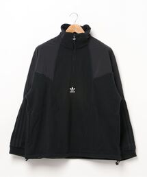 アディダス adidas ナイロンジャケット フード ポケット ハーフジップ adidas（アディダス）の「ビッグトレフォイル ポーラーフリース