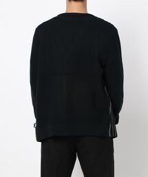 stussy ベロア　カーディガン　光沢　黒　モード org.jpg