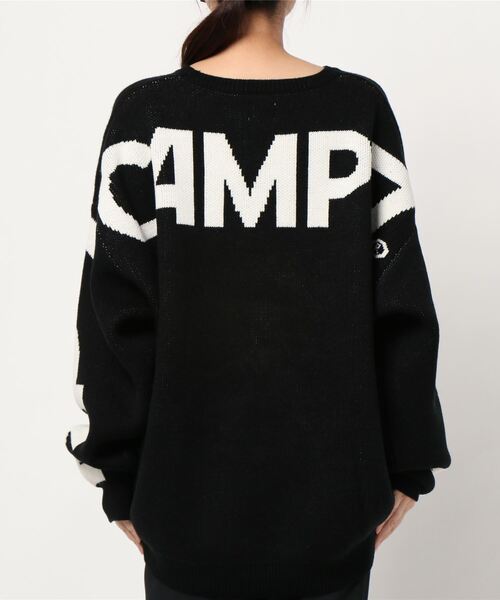 CAMP7（キャンプセブン）の「【CAMP7】バックロゴニット（ニット/セーター・レディース・オフホワイト/ベージュ/ブラック・ONE SIZE）」の5枚目の写真