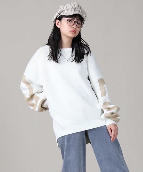 CAMP7（キャンプセブン）の「【CAMP7】バックロゴニット（ニット/セーター・レディース・オフホワイト/ベージュ/ブラック・ONE SIZE）」の19枚目の写真