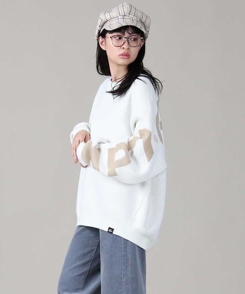 CAMP7（キャンプセブン）の「【CAMP7】バックロゴニット（ニット/セーター・レディース・オフホワイト/ベージュ/ブラック・ONE SIZE）」の20枚目の写真