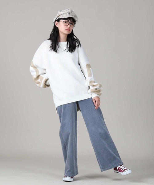 CAMP7（キャンプセブン）の「【CAMP7】バックロゴニット（ニット/セーター・レディース・オフホワイト/ベージュ/ブラック・ONE SIZE）」の21枚目の写真