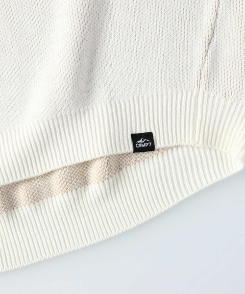 CAMP7（キャンプセブン）の「【CAMP7】バックロゴニット（ニット/セーター・レディース・オフホワイト/ベージュ/ブラック・ONE SIZE）」の11枚目の写真