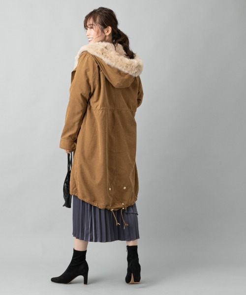 TOGU TOHOMINK ロングコート 13 ファー ライナー付 Aライン 毛皮コート