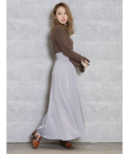 dazzlin（ダズリン）の「ふわとろフレアスリーブトップス（ニット/セーター・レディース・ブラック/ブラウン/アイボリー・FREE）」の9枚目の写真