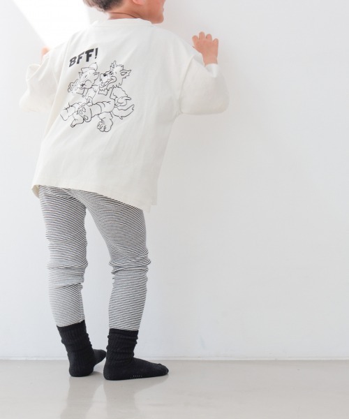 LOWRYS FARM（ローリーズファーム）の「リブレギンス　927449（レギンス/スパッツ・キッズ・チャコールグレー/ベージュ/イエロー/ブルー/ホワイト×ブラック/ブラック系その他/キャメル/グリーン/イエロー系その他/その他19/レッド/カーキ/グリーン系その他/アイボリー/ブラウン/ブラック/オレンジ/ブルー系その他/イエロー系その他2/ブルー系その他2/グレー/ブルー系その他3/ピンク/グリーン系その他2/ベージュ系その他/グリーン系その他5/イエロー系その他3・SMALL/MEDIUM/LARGE/X-LARGE）」の4枚目の写真