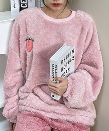 上下セット   トップス＆パンツ  暖かい ルームウェアセット