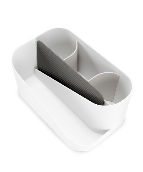 entre square（アントレスクエアー）の「umbra/グラム ヘアーツール オーガナイザー ホワイト×チャコール（収納グッズ・レディース・ホワイト×グレー・ONE SIZE）」の3枚目の写真