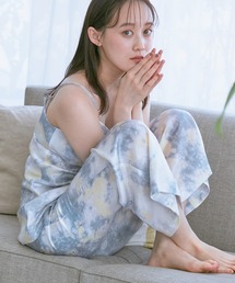 VIS | 【コラーゲン加工】【ViSage】リサイクルサテンタイダイ柄イージーパンツ(ルームウェア/パジャマ)