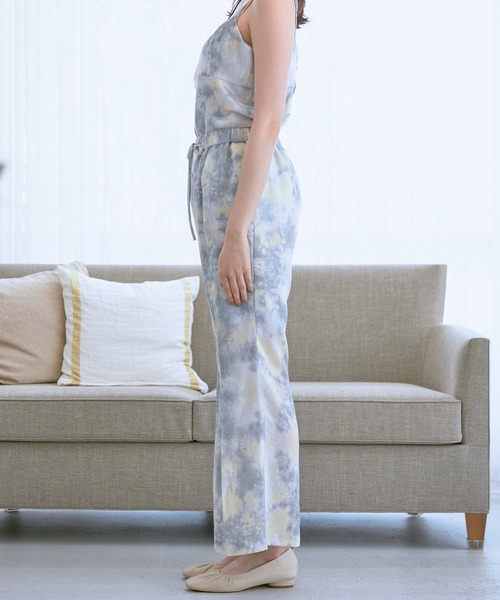 VIS（ビス）の「【コラーゲン加工】【ViSage】リサイクルサテンタイダイ柄イージーパンツ（ルームウェア/パジャマ・レディース・ピンク系その他2/ブルー系その他4・FREE）」の11枚目の写真