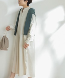 FORK&SPOON | FORK&SPOON　バンドカラーオーバーシャツワンピース(ワンピース)