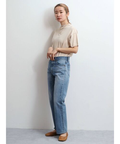 Ungrid（アングリッド）の「ハーフスリーブルーズニット（ニット/セーター・レディース・アイボリー/ブラック/ブルー・FREE）」の5枚目の写真