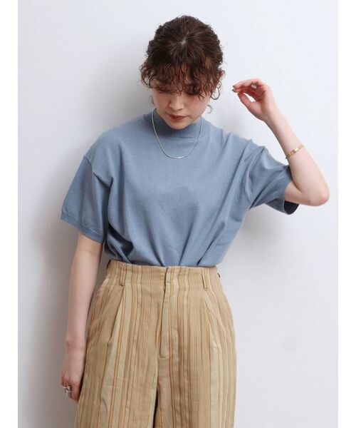 Ungrid（アングリッド）の「ハーフスリーブルーズニット（ニット/セーター・レディース・アイボリー/ブラック/ブルー・FREE）」の12枚目の写真