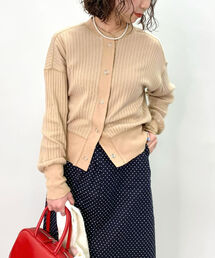 カットソースナップカーディガン