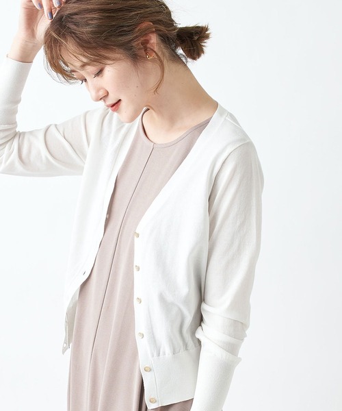 セール 高接触冷感 アイスコットンコンパクトカーディガン カーディガン ボレロ Rive Droite リヴドロワ のファッション通販 Zozotown