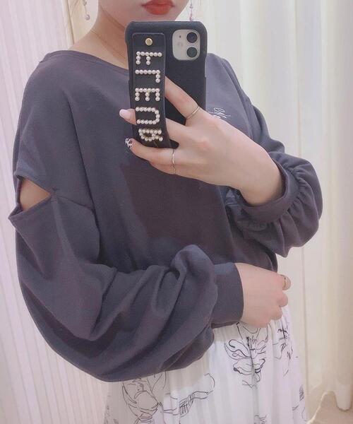 Allamanda（アラマンダ）の「Backフォト肩スリットロングTシャツ（Tシャツ/カットソー・レディース・チャコールグレー/オフホワイト/ミント/ライトベージュ・M）」の3枚目の写真