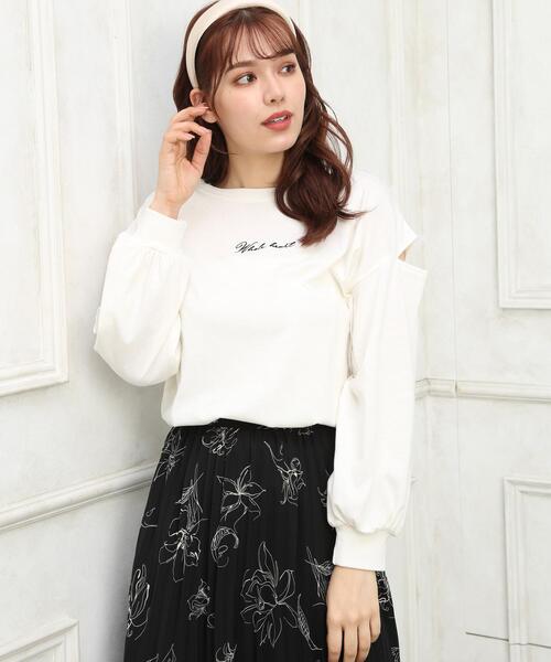 Allamanda（アラマンダ）の「Backフォト肩スリットロングTシャツ（Tシャツ/カットソー・レディース・チャコールグレー/オフホワイト/ミント/ライトベージュ・M）」の14枚目の写真