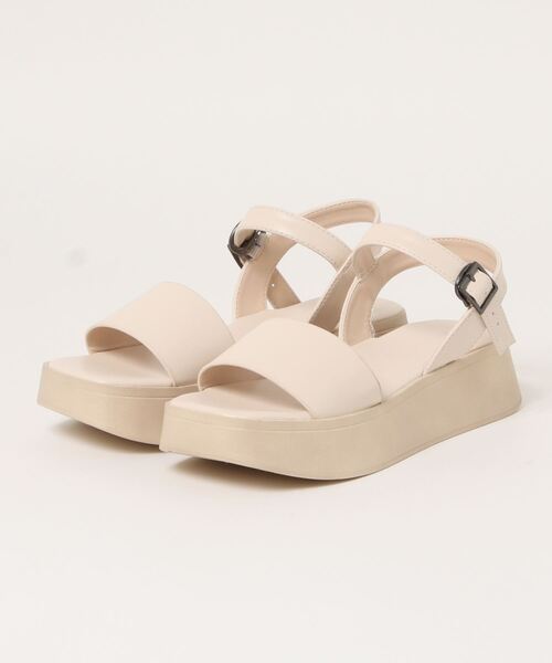 KOBE LETTUCE（コウベレタス）の「プラットフォームサンダル（サンダル・レディース・ブラック/キャメル/アイボリー・LL/L/S/M）」の14枚目の写真