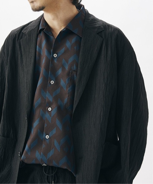 JOURNAL STANDARD(ジャーナルスタンダード)の「CREPE ブッチャー カーディガン ジャケット(テーラードジャケット・メンズ・ブラウン/カーキ/ブラック・MEDIUM/SMALL/LARGE)」の2枚目の写真