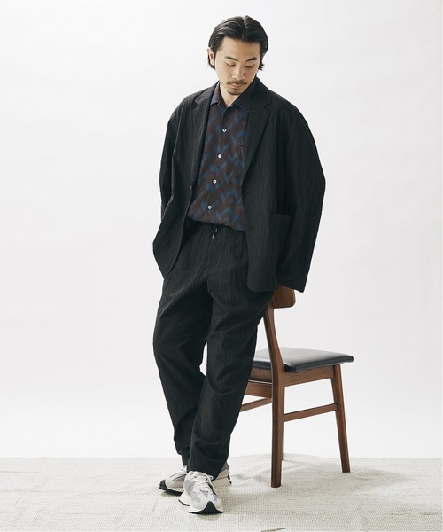 JOURNAL STANDARD(ジャーナルスタンダード)の「CREPE ブッチャー カーディガン ジャケット(テーラードジャケット・メンズ・ブラウン/カーキ/ブラック・MEDIUM/SMALL/LARGE)」の4枚目の写真