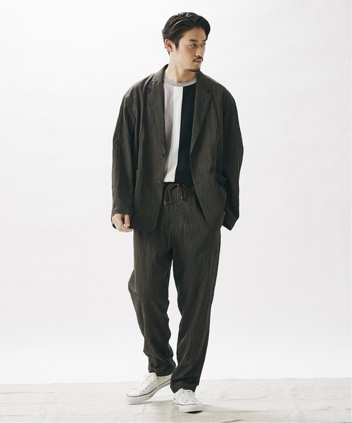 JOURNAL STANDARD(ジャーナルスタンダード)の「CREPE ブッチャー カーディガン ジャケット(テーラードジャケット・メンズ・ブラウン/カーキ/ブラック・MEDIUM/SMALL/LARGE)」の14枚目の写真