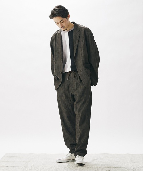 JOURNAL STANDARD(ジャーナルスタンダード)の「CREPE ブッチャー カーディガン ジャケット(テーラードジャケット・メンズ・ブラウン/カーキ/ブラック・MEDIUM/SMALL/LARGE)」の15枚目の写真