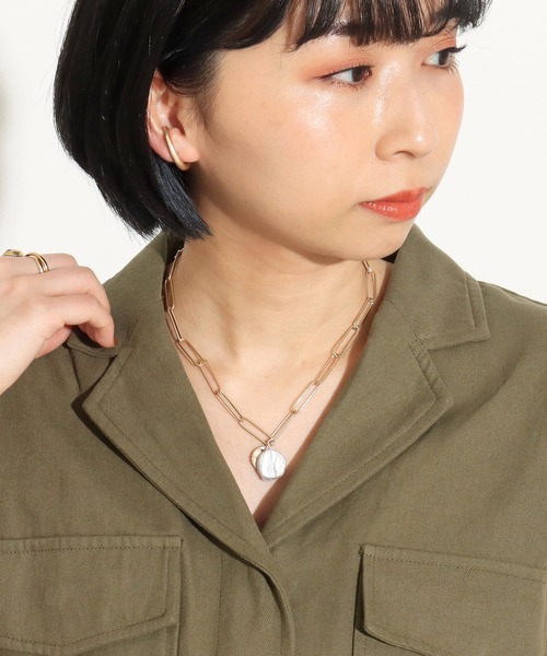 Factor=(ファクターイコール)の「淡水パールチェーンネックレス(ネックレス・レディース・アンティークゴールド/アンティークシルバー・FREE)」の5枚目の写真