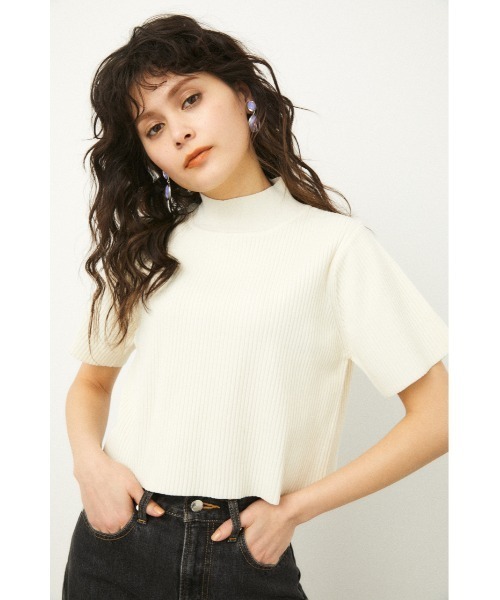 LAGUA GEM（ラグアジェム）の「USEFUL LOOSE KNIT（ニット/セーター・レディース・ホワイト/ライトブルー/ブラック・FREE）」の2枚目の写真