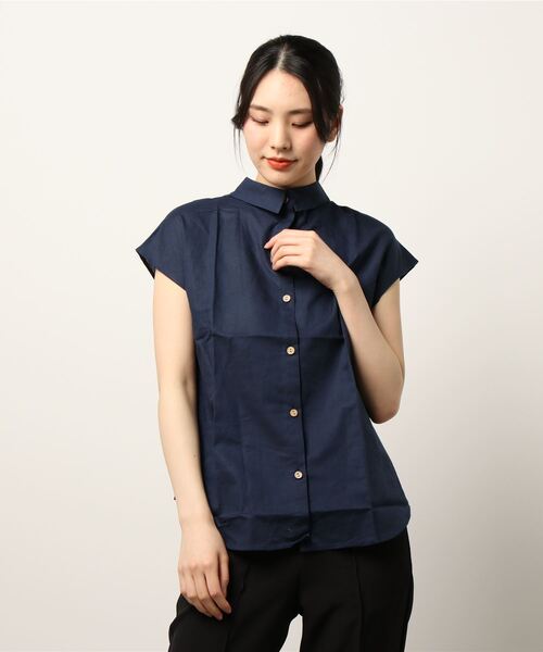 ALCEDO (アルセド)の「【 ALCEDO / アルセド 】 バックボタンリネンブラウス 111001 2 3 BL ALI(シャツ/ブラウス・レディース・ホワイト/アイボリー/ネイビー系・FREE)」の19枚目の写真