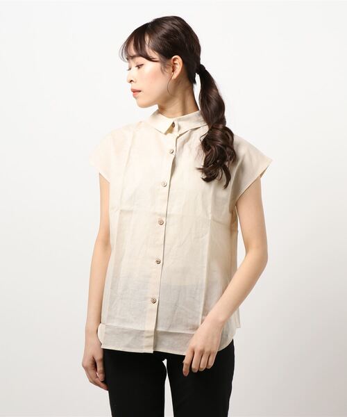 ALCEDO (アルセド)の「【 ALCEDO / アルセド 】 バックボタンリネンブラウス 111001 2 3 BL ALI(シャツ/ブラウス・レディース・ホワイト/アイボリー/ネイビー系・FREE)」の21枚目の写真