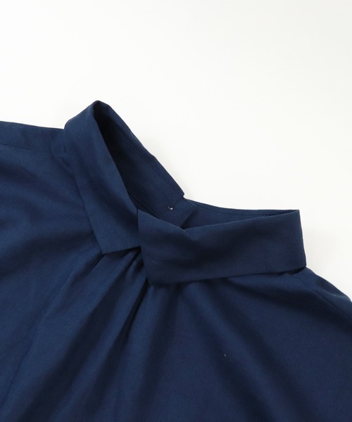 ALCEDO (アルセド)の「【 ALCEDO / アルセド 】 バックボタンリネンブラウス 111001 2 3 BL ALI(シャツ/ブラウス・レディース・ホワイト/アイボリー/ネイビー系・FREE)」の13枚目の写真