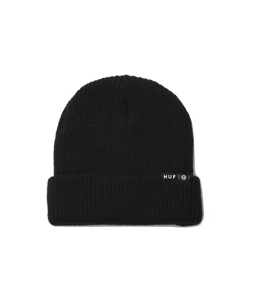 HUF（ハフ）の「ESSENTIALS USUAL BEANIE  HUF ハフ ビーニー ニットキャップ（ニットキャップ/ビーニー・メンズ・ヘザーグレー/セージグリーン/ライトブルー/ブラック/バイオレット/オリーブ/ブラック系1・O/S）」の3枚目の写真