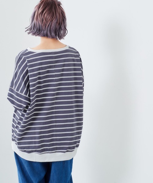 cepo(セポ)の「オーガニックコットンボーダー 7ブTee(Tシャツ/カットソー・レディース・カーキ/ホワイト系/グレー/チャコール/オフホワイト・M)」の22枚目の写真