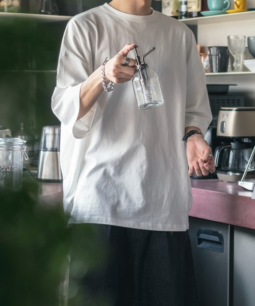 epnok(エプノック)の「タックオーバーTee(Tシャツ/カットソー・メンズ・オフホワイト/グレイッシュベージュ/ミント/グレイッシュブルー/オートミール・SMALL/MEDIUM/LARGE)」の21枚目の写真