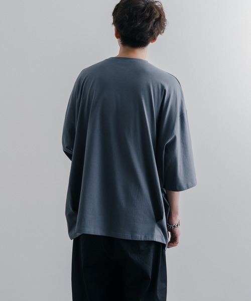 epnok(エプノック)の「タックオーバーTee(Tシャツ/カットソー・メンズ・オフホワイト/グレイッシュベージュ/ミント/グレイッシュブルー/オートミール・SMALL/MEDIUM/LARGE)」の9枚目の写真